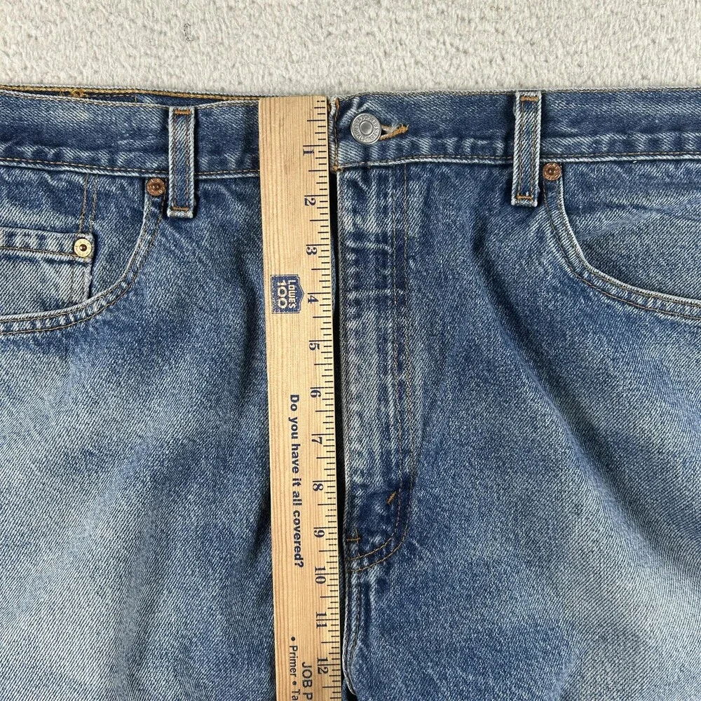 Vintage Levis 505 Jeans Mens 38x25 Medium Wash Denim Regular Fit Straight Hemmed